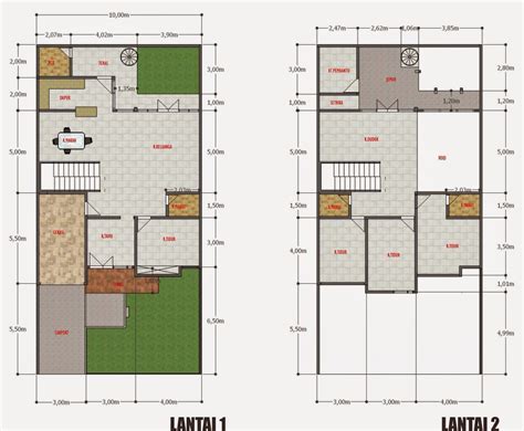 Desain denah rumah ukuran 6x10 3 kamar tidur. Desain Rumah Minimalis 1 Lantai 10 X 20 - Foto Desain ...