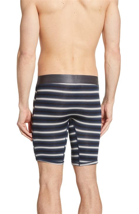 Tommy John Second Skin Donnie Stripe Boxer Briefs In Blue For Men Lyst