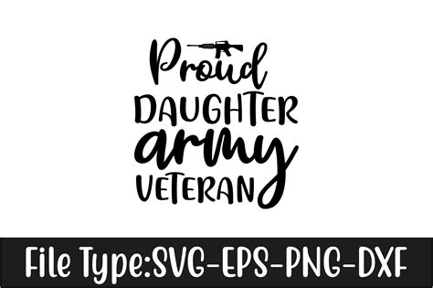 Proud Daughter Army Veteran Svg Graphic By Creative Design · Creative