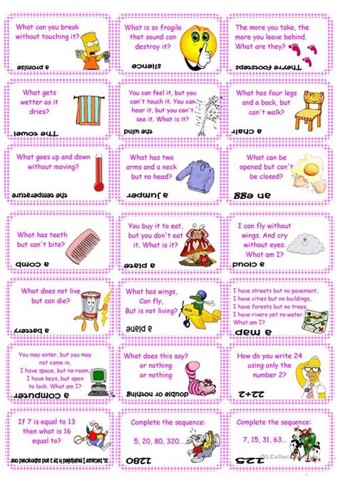 Brain teasers are a great way to challenge the brain and have a little fun. Brain teasers, riddles & puzzles card game (set 2 ...