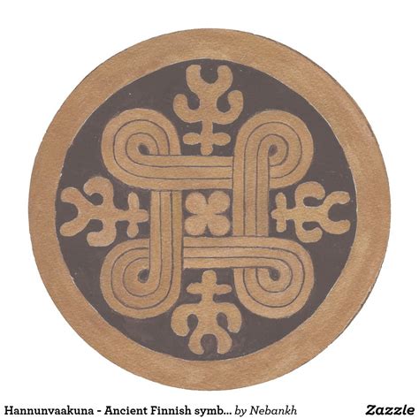 Hannunvaakuna Ancient Finnish Symbol Round Paper Coaster Finnish