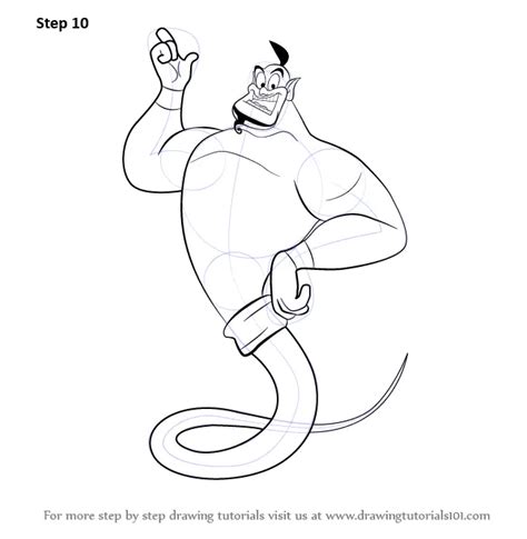 Learn How To Draw The Genie From Aladdin Aladdin Step By Step