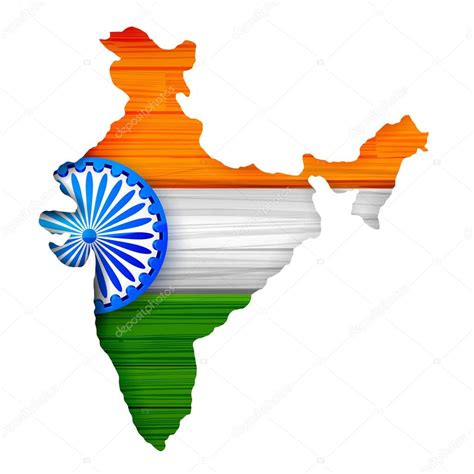 India Flag Map Tricolor Indian Flag Map Background For