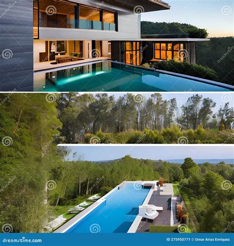 An Eco-friendly Home with Green Roofs, Solar Panels, and Rainwater