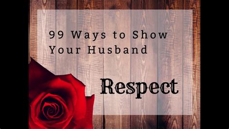 Ways To Show Your Husband Respect YouTube
