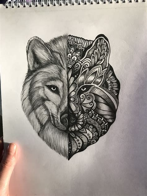 Wolf Mandala Instagram Samigraytattooart Animal Tattoos Geometric