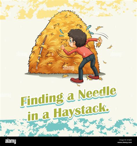 finding a needle in a haystack illustration stock vector image and art alamy