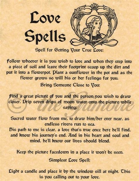 Love Spells Book Of Shadows Page Bos Page Like