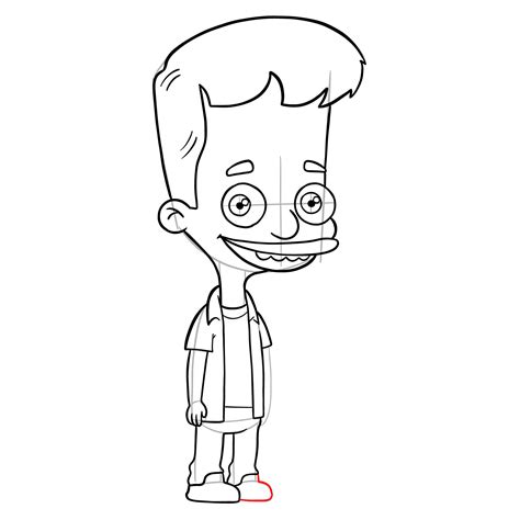 How To Draw Nick Birch From Big Mouth SketchOk
