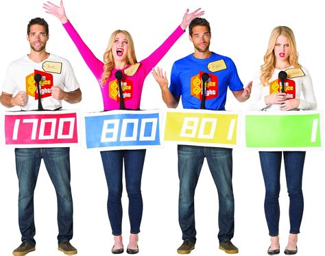 The Price Is Right Contestant 4 Pack Tpir Game Show Halloween Group Couples Costume