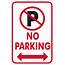 NO PARKING WITH ARROWS 12x18 STREET SIGN  EBay