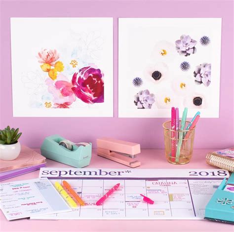 Our assortment of stylish organizational accessories will bring style and function to your office. Cute decor for your desk. | Cute office supplies, Erin ...