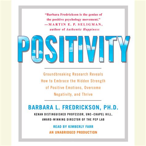 Positivity Audiobook Written By Barbara L Fredrickson
