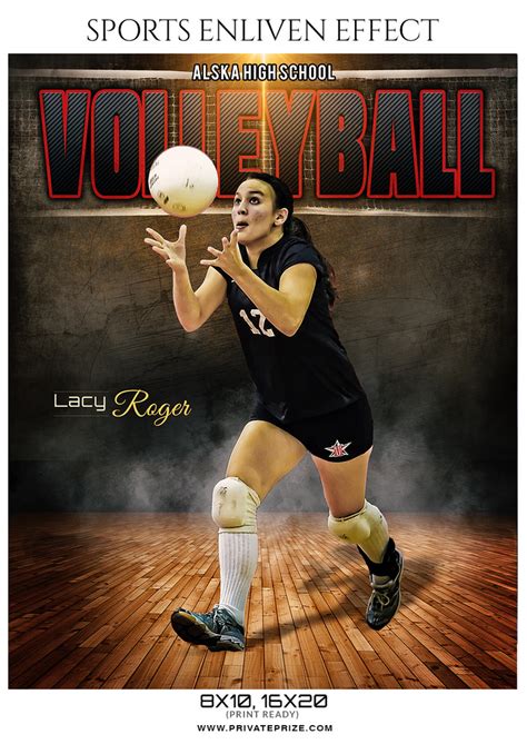 Lacy Roger Volleyball Sports Enliven Effects Photography Template