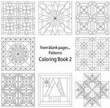 Coloring Quilt Blank Patterns Templates Printable Pattern Block Template Designs Colouring Crazy Quilting Preschooler Adult Books sketch template