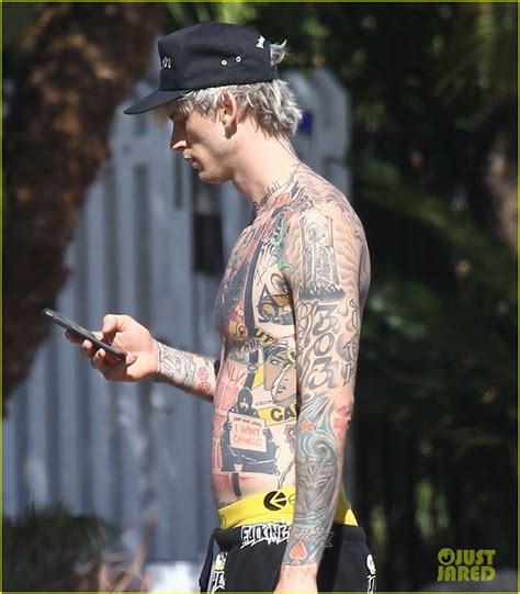 Photo Machine Gun Kelly Goes Shirtless Shows Off Tattoos Photo Just Jared