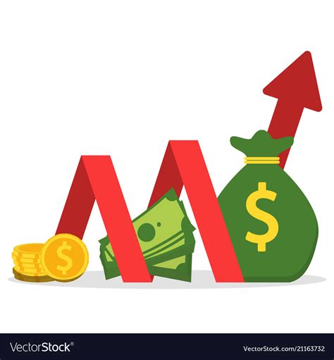 Income Growth Chart Royalty Free Vector Image Vectorstock