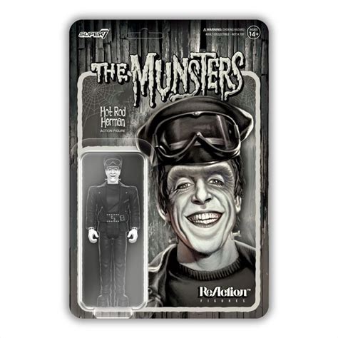 Buy The Munsters Hot Rod Herman Grayscale Reaction 375 Figure