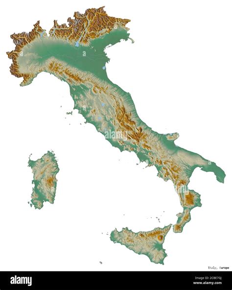 Forma De Italia Con Su Capital Aislada Sobre Fondo Blanco Mapa