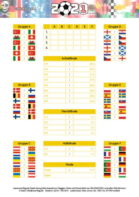 Spielplan der uefa em 2021 11. EM 2020 Spielplan zum Ausfüllen und Spieltermine