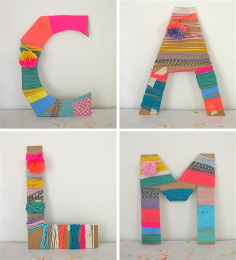 Yarn Wrapped Cardboard Letters Would Make A Great Diy Craft Kit Artbar