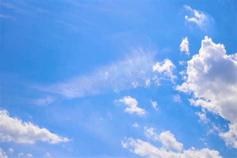 Blue Sky And White Puffy Clouds Stock Photo Image Of Puffy Moving