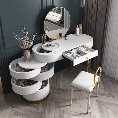 Dream bathrooms top 10 amazing dressing tables. White/Blue/Pink Makeup Vanity Dressing Table with Swivel ...