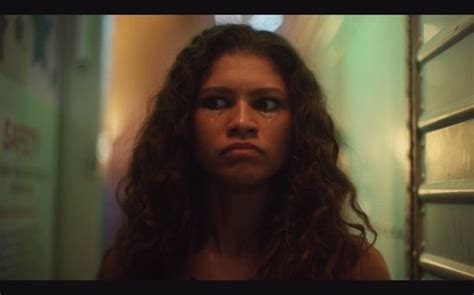Because rue (played by zendaya) is in a perpetual state of anguish, davy wanted her euphoria makeup to feel melancholy even if it was colorful. Zendaya as "Rue Bennett" in HBO's Euphoria wearing the ...