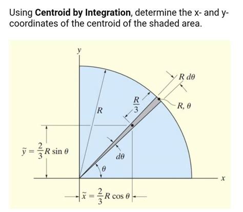 Get Answer Using Centroid By Integration Determine The X And Y Coordinates Transtutors
