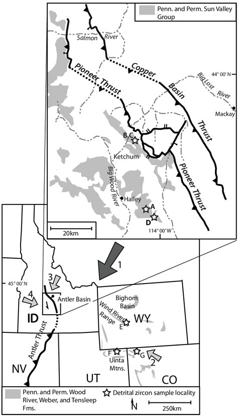 Simplified Geologic Map Showing Sample Localities A Through G Arrows