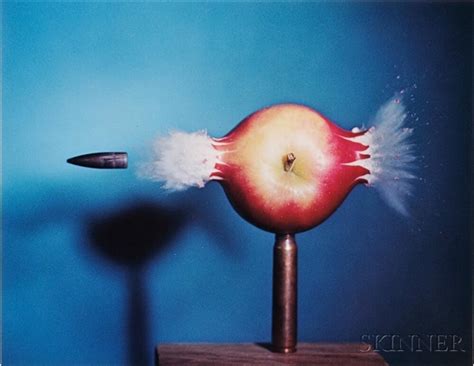 Harold Eugene Edgerton Bullet Through Apple 1964 Mutualart