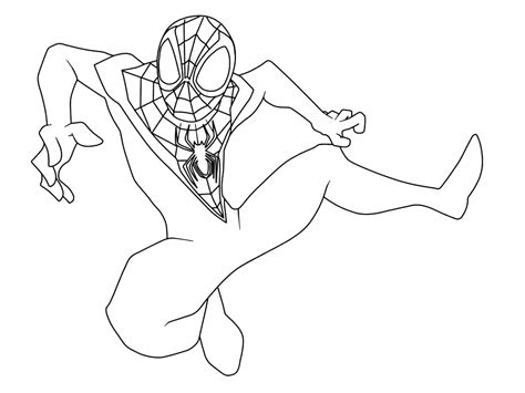 Miles Morales Desenho Para Colorir Homem Aranha No Aranhaverso