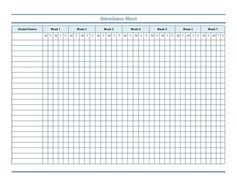Blank Attendance Sheet Pdf Printable Form Templates And Letter