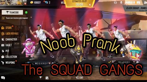 Noob Prank The Squad Gangs⚡⚡⚡⚡⚡rubelandrakibandmosafor Emam Hosain Youtube