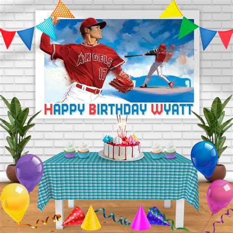 Shohei Ohtani Birthday Banner Personalized Party Backdrop Decoration