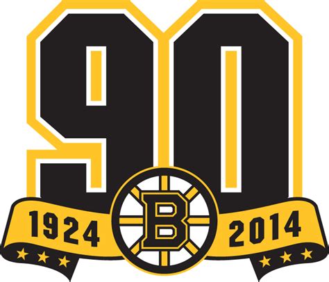 Boston Bruins Anniversary Logo National Hockey League Nhl Chris Creamers Sports Logos
