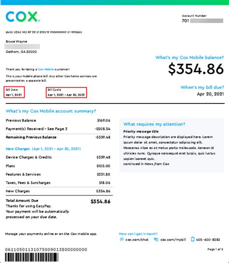 How To Read Your Cox Mobile Bill