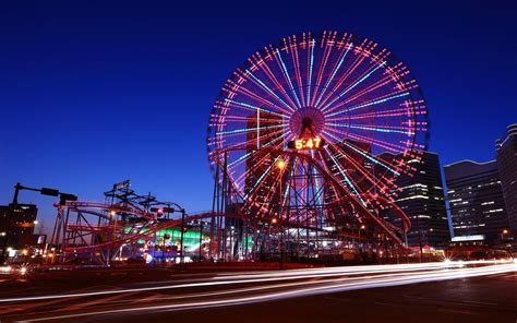 3840x2160 Resolution Black Ferris Wheel Cityscape Night Ferris