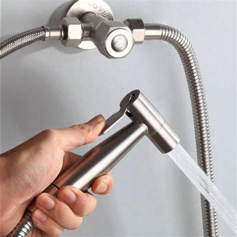 Stainless Steel Handheld Toilet Bidet Sprayer Complete Set