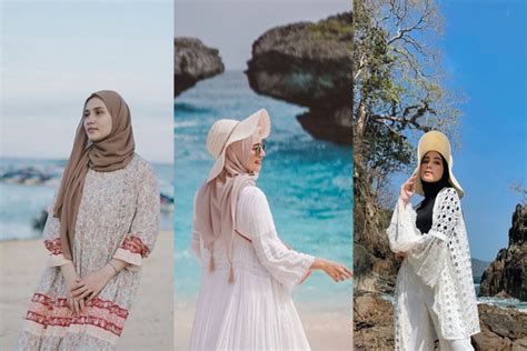 OOTD Hijab Ke Pantai Ala Selebgram Simpel Dan Modis Woke Id