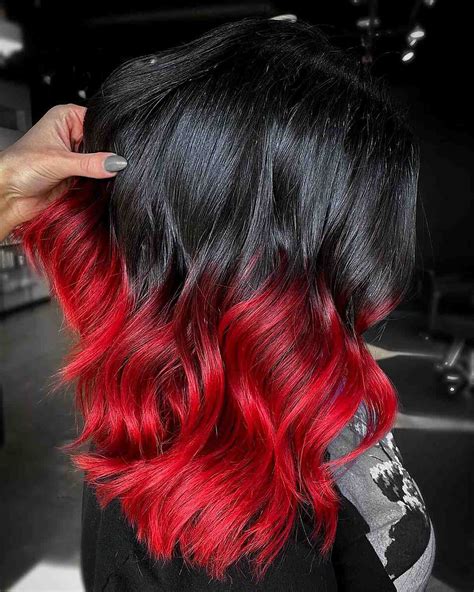 Red And Black Hair Ombre Balayage And Highlights Mccall Thenandtor