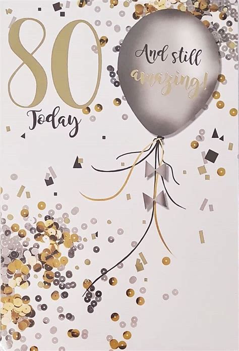 A 30th Birthday Card With Gold And Silver Confetti On The Bottom And A