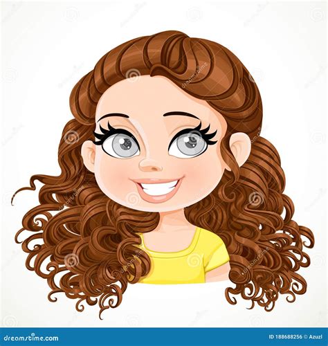 Cartoon Girl Brown Curly Hair Stock Illustrations 1 877 Cartoon Girl