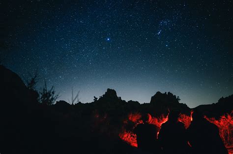 Hintergrundbilder Menschen Sterne Sternenklare Nacht Silhouette