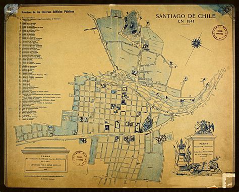 Plano De La Ciudad De Santiago De Chile Por Juan Herbage 1 Flickr