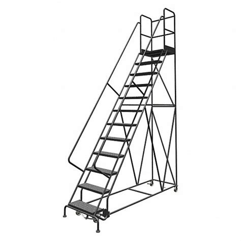 Tri Arc Rolling Ladder 120 In Platform Ht 30 In Platform Dp 24 In