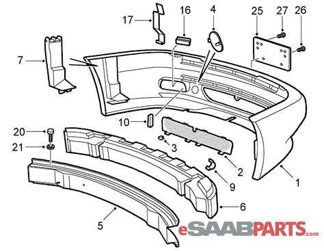 5120282 Saab Viggen Front Bumper Cover Saab Parts From