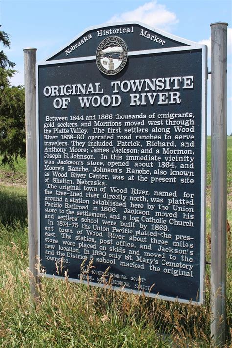 Original Townsite Of Wood River Historical Marker Historical Marker