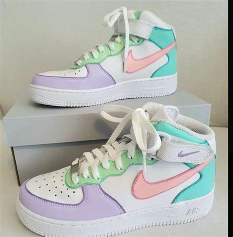 Customizable Pastel Air Force ones mids , Hand painted air force ones