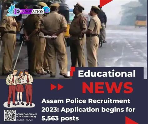 Assam Police Recruitment 2023 Application Begins For 5 563 Posts